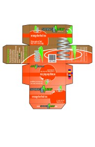 Tea box design created in Adobe Illustrator.