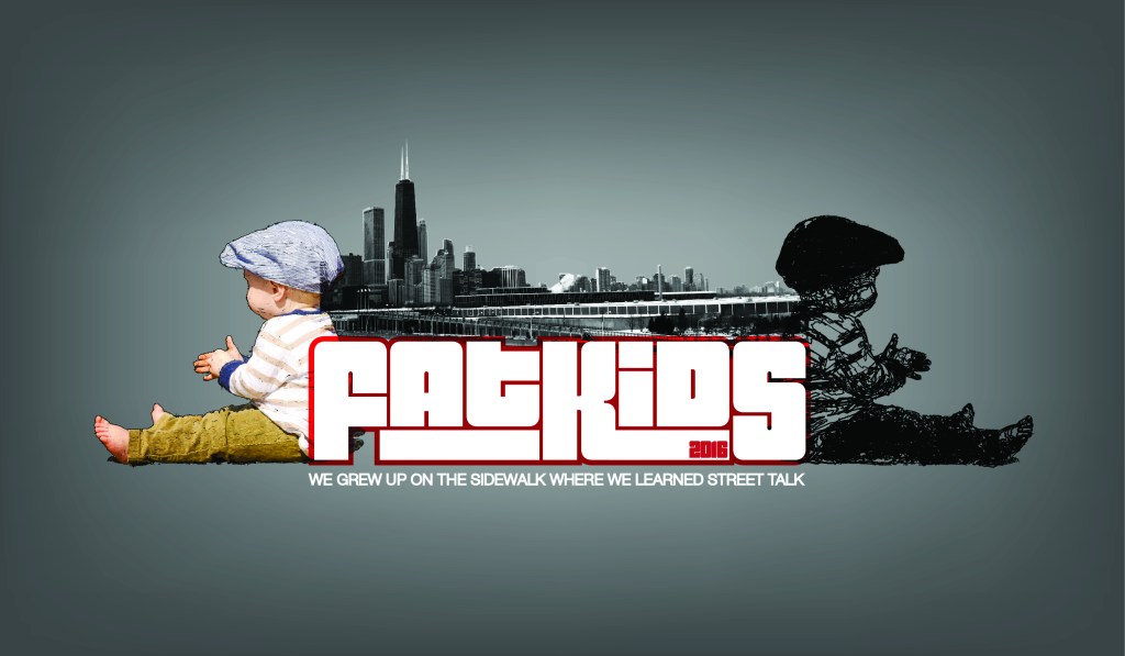 Fat Kids logo, poster created in PhotoShop and Illustrator.